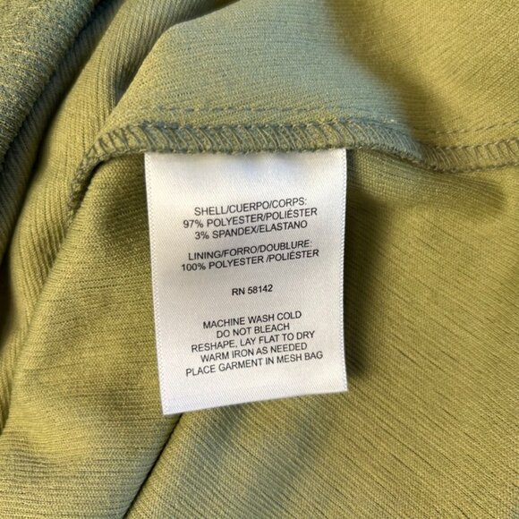 Green textured Maggie London faux-wrap dress size 4 - Picture 4 of 10